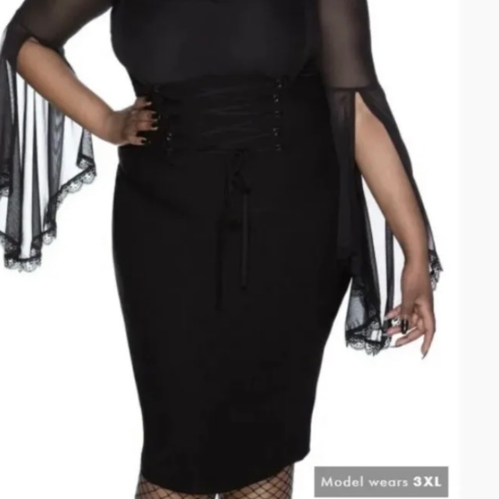 New Killstar Night World Black Pencil Skirt Gothic 4XL